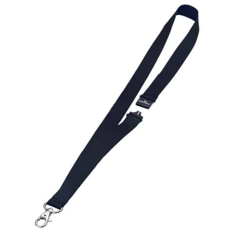 Textilband 20 mm mit Sicherheitsverschluss, 44 cm, schwarz