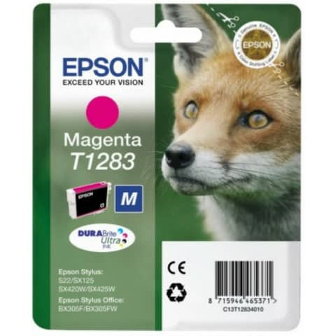 Original Epson Tintenpatrone magenta (C13T12834012,T1283,T12834012)