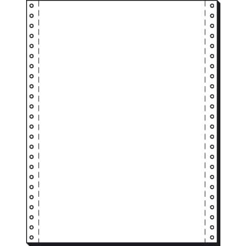 DIN-Computerpapier, 1fach, 12x240 mm (A4 hoch), längsperforiert, 2000 Blatt