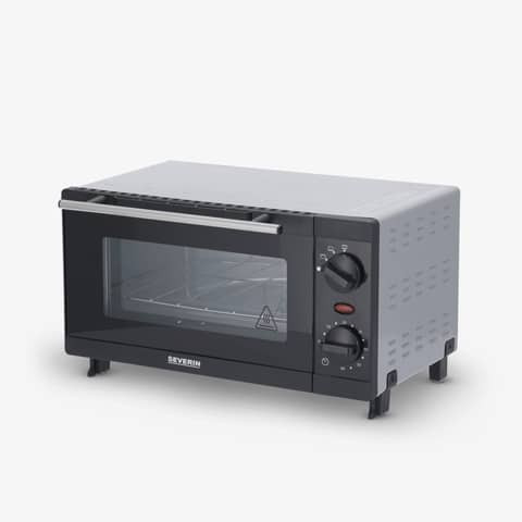 Backofen Mini - 9 l, 800 Watt, schwarz-silber