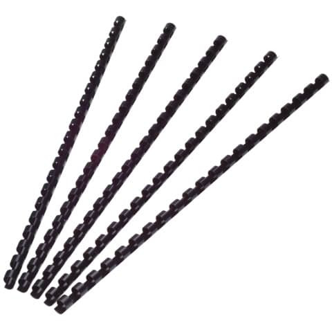 Plastik-Binderücken, 8 mm, für 45 Blatt, schwarz, 100 Stück