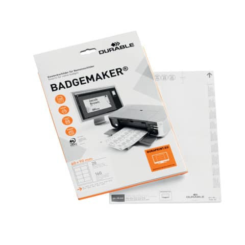 BADGEMAKER® Einsteckschilder - 60 x 90 mm, weiß