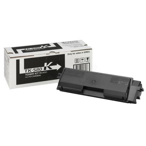 Original Kyocera Toner schwarz (02KT0NL0,0T2KT0NL,1T02KT0NL0,2KT0NL0,T2KT0NL,TK-580K)