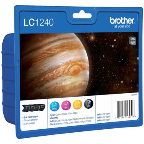 Original Brother Tintenpatrone MultiPack Bk,C,M,Y Blister (LC-1240VALBPDR)