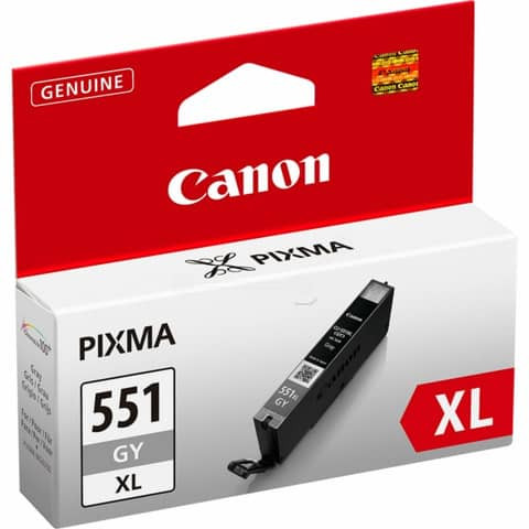 Original Canon Tintenpatrone grau High-Capacity (6447B001,6447B001AA,CLI-551GYXL)