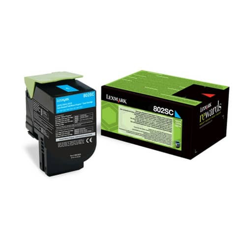 Original Lexmark Toner-Kit cyan return program (0080C2SC0,080C2SC0,80C2SC0,802SC,NO802SC)