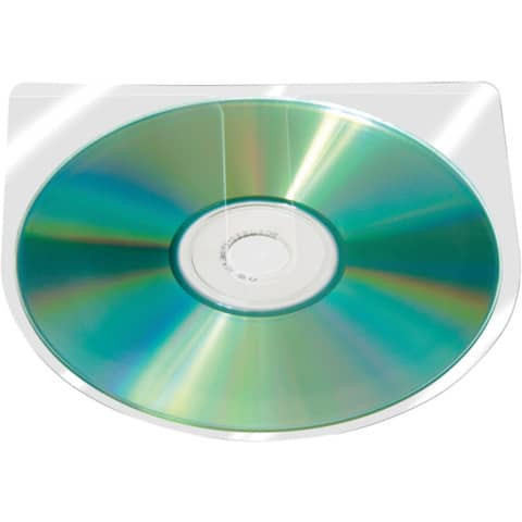 CD/DVD-Hüllen selbstklebend - ohne Lasche, transparent, 100 Stück