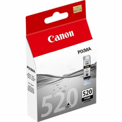 Original Canon Tintenpatrone schwarz pigmentiert (2932B001,2932B001AA,PGI-520,PGI-520BK,PGI-520PGBK)