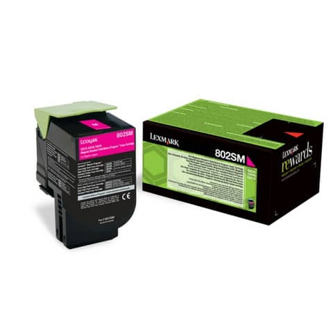 Original Lexmark Toner-Kit magenta return program (0080C2SM0,080C2SM0,80C2SM0,802SM,NO802SM)