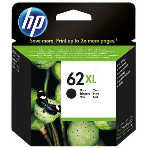 Original HP Druckkopfpatrone schwarz (C2P05AE,C2P05AE#ABE,C2P05AE#ACU,C2P05AE#UUS,62XL,62XLBK,62XLBL