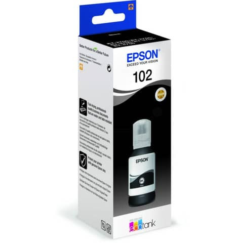 Original Epson Tintenflasche schwarz (C13T03R140,102,T03R1,T03R140)