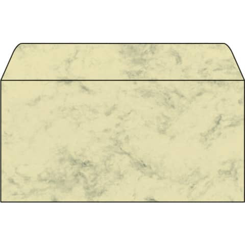 Umschlag, Marmor beige, DIN lang (110x220 mm), 90 g/qm, 50 Umschläge