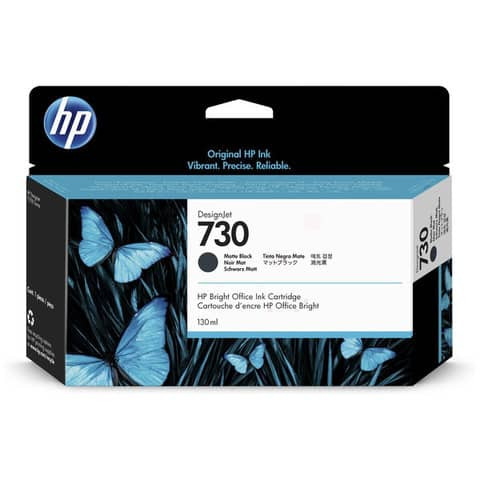 Original HP Tintenpatrone schwarz matt (P2V65A,730,NO730)