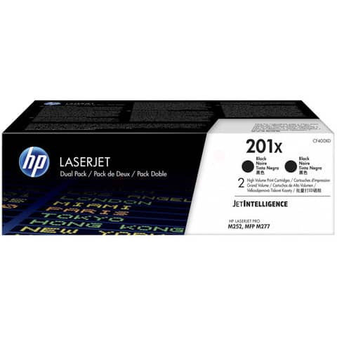 Original HP Tonerkartusche schwarz Doppelpack (CF400XD,201X,201XBK,201XBLACK,NO201X,NO201XBK,NO201XB