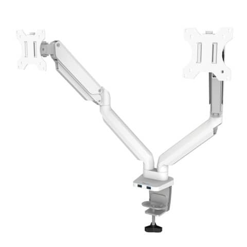 Platinum Series Doppelmonitorarm weiss