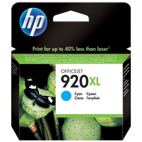 Original HP Tintenpatrone cyan (CD972AE,CD972AE#BGX,CD972AE#BGY,920XL,920XLC,920XLCYAN,NO920XL,NO920