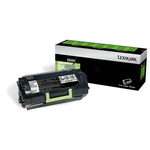 Original Lexmark Toner-Kit schwarz return program (0052D2H00,052D2H00,52D2H00,522H,NO522H)