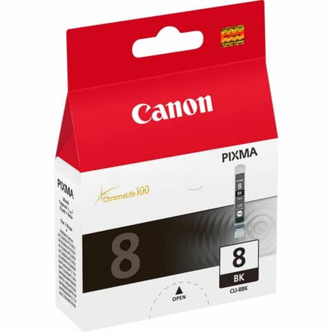 Original Canon Tintenpatrone schwarz (0620B001,620B001,CLI-8BK)