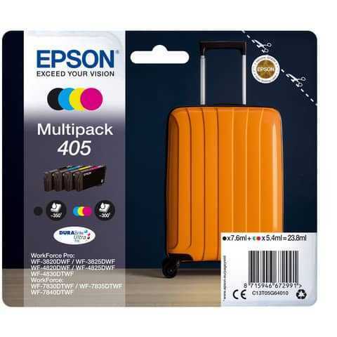 Original Epson Tintenpatrone MultiPack Bk,C,M,Y (C13T05G64010,T05G640,405,T05G6,T05G64010)