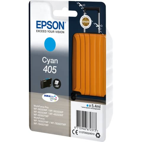 Original Epson Tintenpatrone cyan (C13T05G24010,T05G240,405,T05G2,T05G24010)