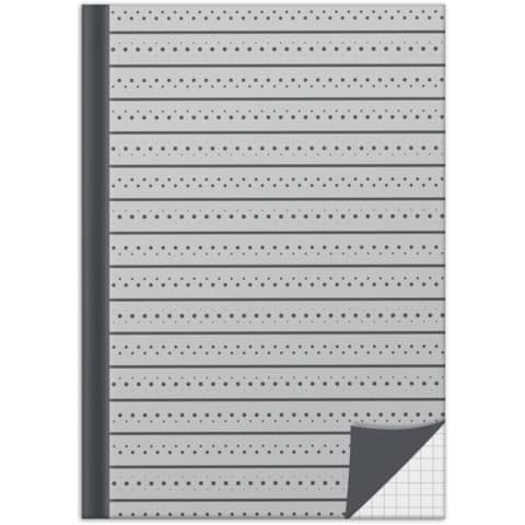 Notizbuch Grey - A5, kariert, 96 Blatt