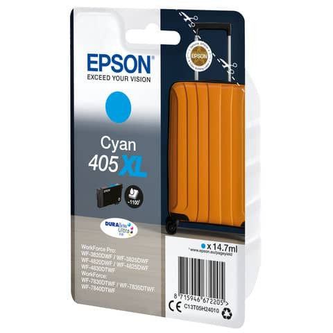 Original Epson Tintenpatrone cyan High-Capacity (C13T05H24010,T05H240,405XL,T05H2,T05H24010)