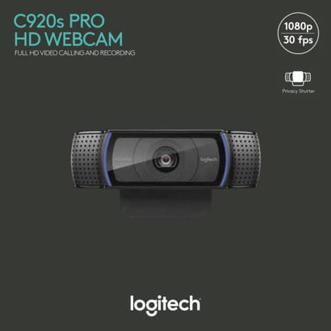 Webcam C920s - Pro HD 1080p schwarz