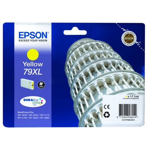 Original Epson Tintenpatrone gelb High-Capacity (C13T79044010,T790440,79XL,T7904,T79044010)