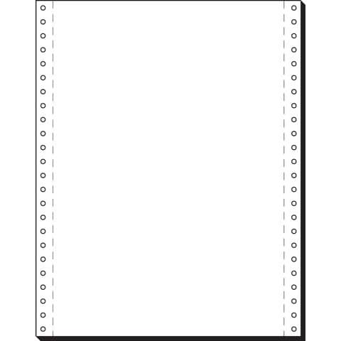 DIN-Computerpapier, 1fach, 12x240 mm ((A4 hoch), blanko mit LP, 2000 Blatt