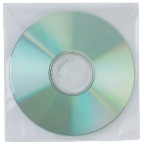 CD/DVD-Hüllen - Ungelocht, transparent, Packung mit 50 Stück