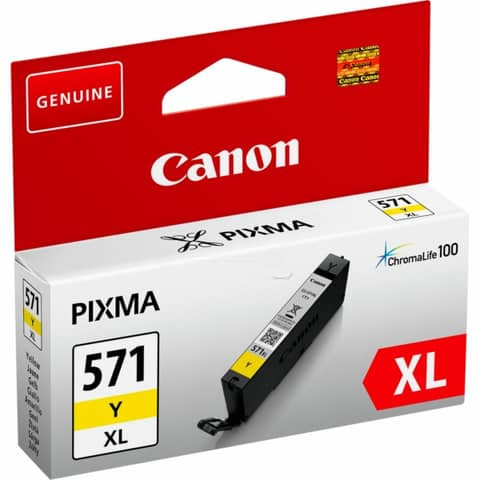 Original Canon Tintenpatrone gelb High-Capacity (0334C001,0334C001AA,334C001,334C001AA,CLI-571XLY,CL